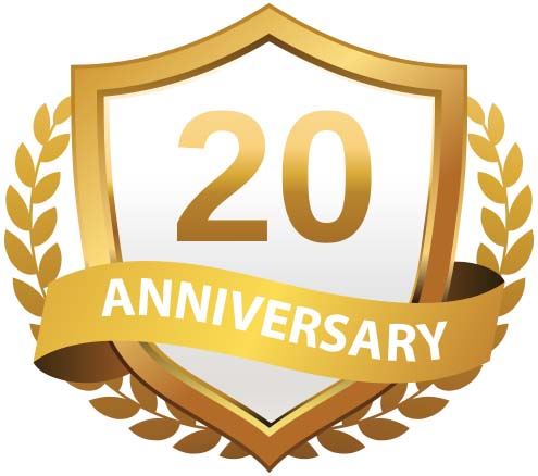 20 years badge